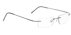 Glasbril van Beta-titanium met Monoblockveren, zwart