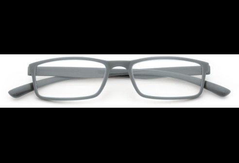 Leesbril kunststof met gematteerd voorstuk, blauw/grijs