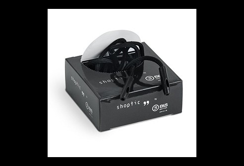 Cordon avec embouts en silicone, noir, petit