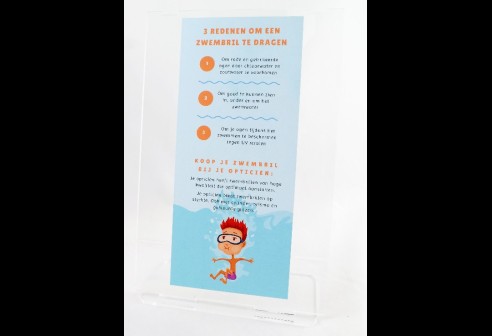 Display voor zwembrillen transparant