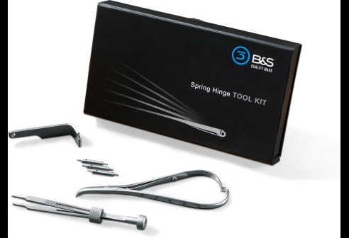 Assortiment avec pince pour charnières à ressort et pincette