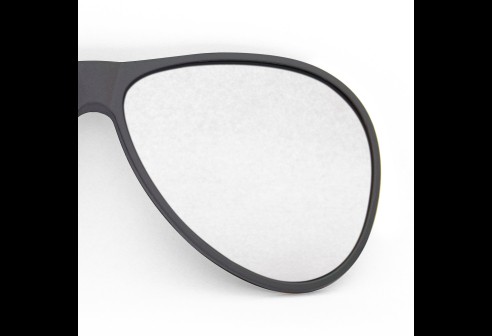 Clips polarisants rabattables et à emboiter noir teinte miroir argenté 85-90%