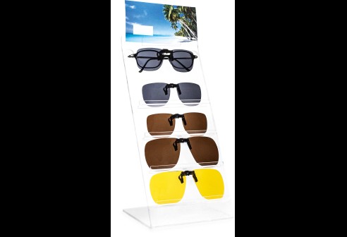 Flip-Ups polarisées avec display en acrylique