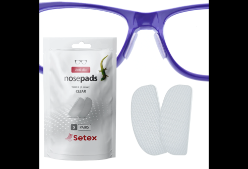 Setex plaquettes nasales antidérapantes épaisseur 1,8 mm transparentes 5 paires