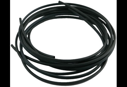 Gaine thermorétractable noire diamètre 2,4 mm rétrécit 50% / 3 m.