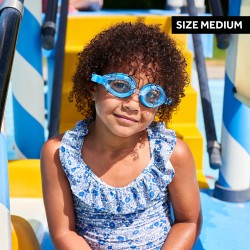 Kit de montage pour lunettes de natation Milo & Me Nalu, taille M bandeau, anneaux et pont de nez bleu
