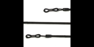 Cordon silicone spirale noir