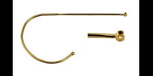 Ressort curl avec conteneur duplex 1,0 mm doré 1 paire