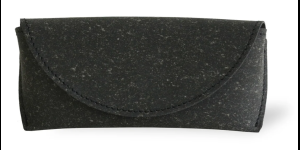 JOHAN noir – Étui - Fabriqué à partir de déchets de cuir recyclés et de matériaux de reliure naturels.