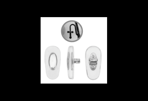 Plaquettes pour lunettes Rayban, silicone, 16 mm