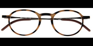 Lunettes de lecture 5MM Panto TR90 G10600 havane +1.00