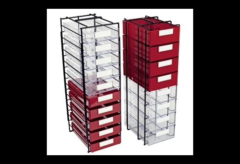 Etagère en métal pour casiers taille moyenne pour 10 casiers N° 1456 . .