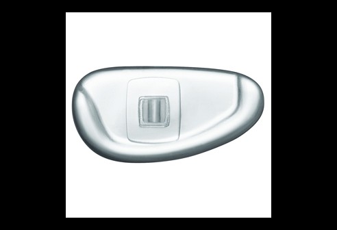 Plaquettes en PVC, mi-dures, avec insertion en plastique, transparent, système Vis 17,0 mm