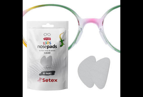 Setex plaquettes nasales antidérapantes pour enfants 0,6 mm transparentes 15 paires