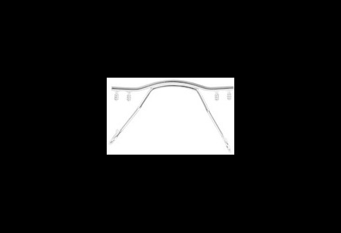 Pont nasal pour lunettes percées avec cavaliers, Argent