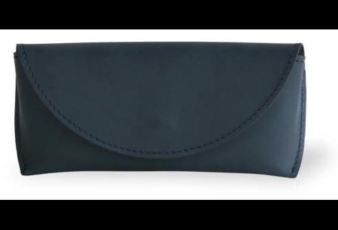 JOHAN bleu nuit - Étui - Fabriqué à partir de déchets de cuir recyclés et de matériaux de reliure naturels.