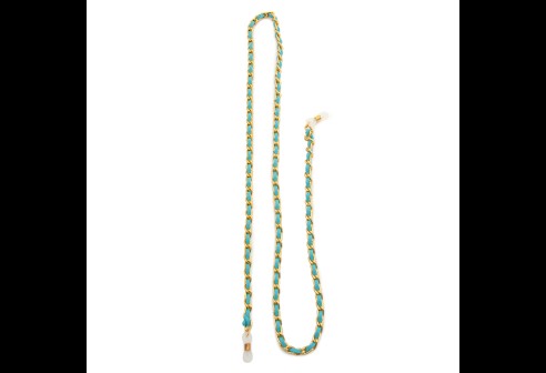 Chaîne à lunettes Bolzano clair bleu 3 pièces