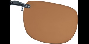 Clip on à emboîter sur des montures en métal, marron 56x46 mm