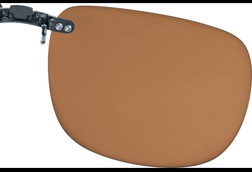 Clip on à emboîter sur des montures en métal, marron 56x46 mm