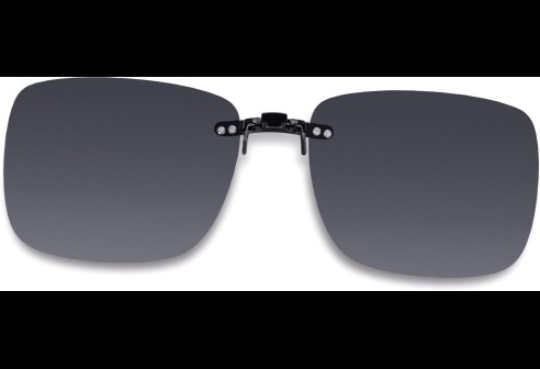 Clip on à emboîter sur des montures en métal, gris 52x42 mm