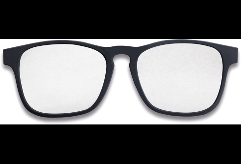 Clips polarisants rabattables et à emboiter noir teinte miroir argenté 85-90%