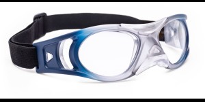 Lunnettes de sport Bounce couleur mat bleu - transparent