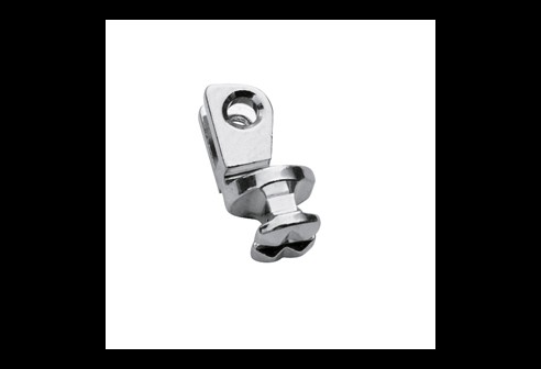 Charniéres noyées, partie fixée sur la monture côte gauche, yeux double, ouverture 1,0 mm