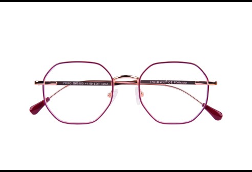 Lunettes de lecture Yoko G69100 rouge cuivré +1.00