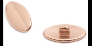 Plaquettes, hypoallegiques, titane, systeme Click 13,0 mm Or rose 4 pièces