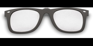 Clips polarisants rabattables et à emboiter noir M teinte gris 85-90%