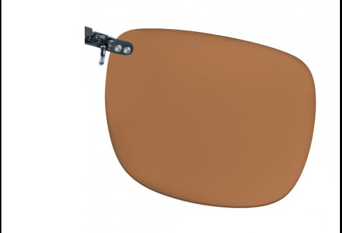 Clip on à emboîter sur des montures en métal, marron 52x42 mm