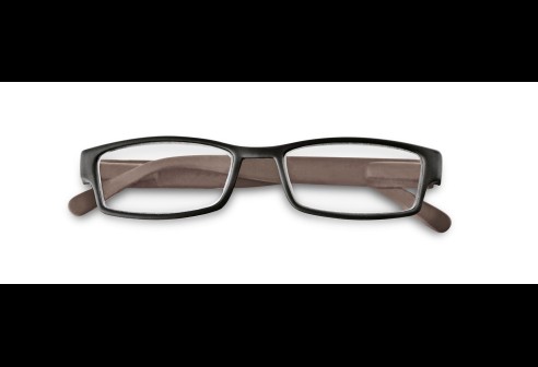 Monture en plastique douce au toucher - Noir marron mat