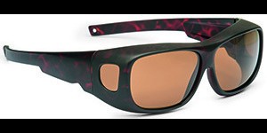 Lunettes superposables, rectangulaire havana