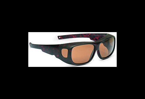 Lunettes superposables, rectangulaire havana