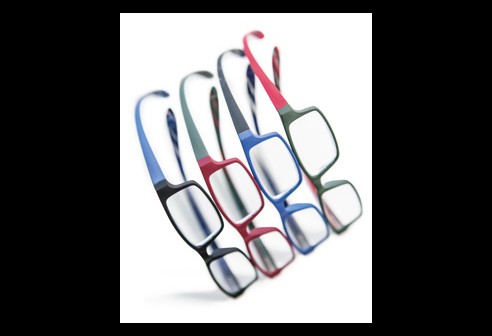 Monture en plastique avec branches 'Neckholder' rayée -20 pièces