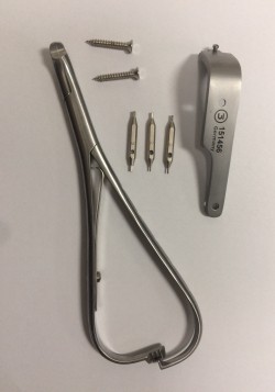 Pince pour charnières à ressort avec tiges