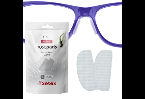 Setex plaquettes nasales antidérapantes épaisseur 1,8 mm transparentes 15 paires