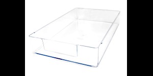 Casiers en plastique recyclable - Taille moyenne, non séparations intérieures