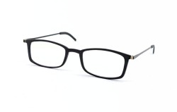 Lunettes de lecture plates mates noir dans un étui magnétique en métal +1,00