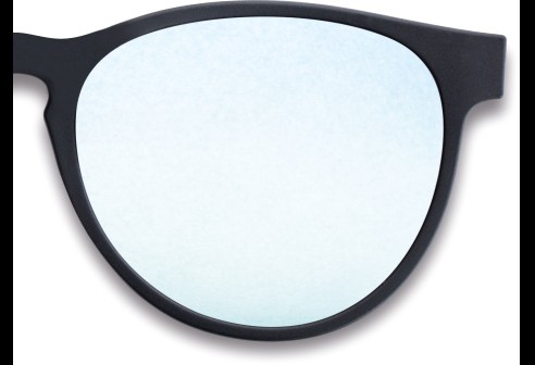 Clips polarisants rabattables et à emboiter noir teinte miroir bleu 85-90%