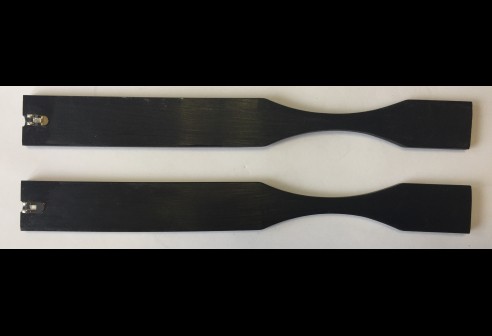 Plaque en acétate prune modèle rugueux d'embouts noirs 2 paires