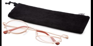 Shoptic Lunettes de maquillage avec attache magnétique + 2.00 dpt. – pour blocage des verres - Or
