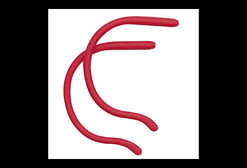 Embouts de sport en silicone, adultes: longueur 90 mm, rouge