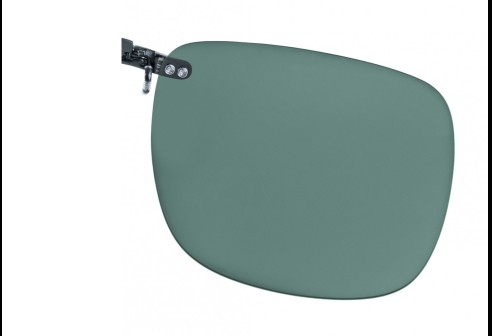 Clip on à emboîter sur des montures en métal, vert 52x42 mm