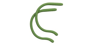 Siliconen kruloortip voor volwassenen groen Ø 1,4 tot 1,5 mm