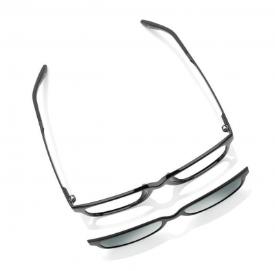 Elegante magnetische clip-ons met montuur - Optiplus, optiekgroothandel