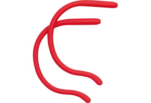 Siliconen kruloortip voor volwassenen rood Ø 1,3 tot 1,4 mm