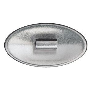 Titanium klikpad zilver allergievrij 13 mm - Optiplus, optiekgroothandel