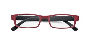 Leesbril kunststof met soft touch rood 

