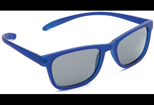 B&S zonnebril voor kinderen 10 tot 12 jaar blauw met grijs glas, polariserend